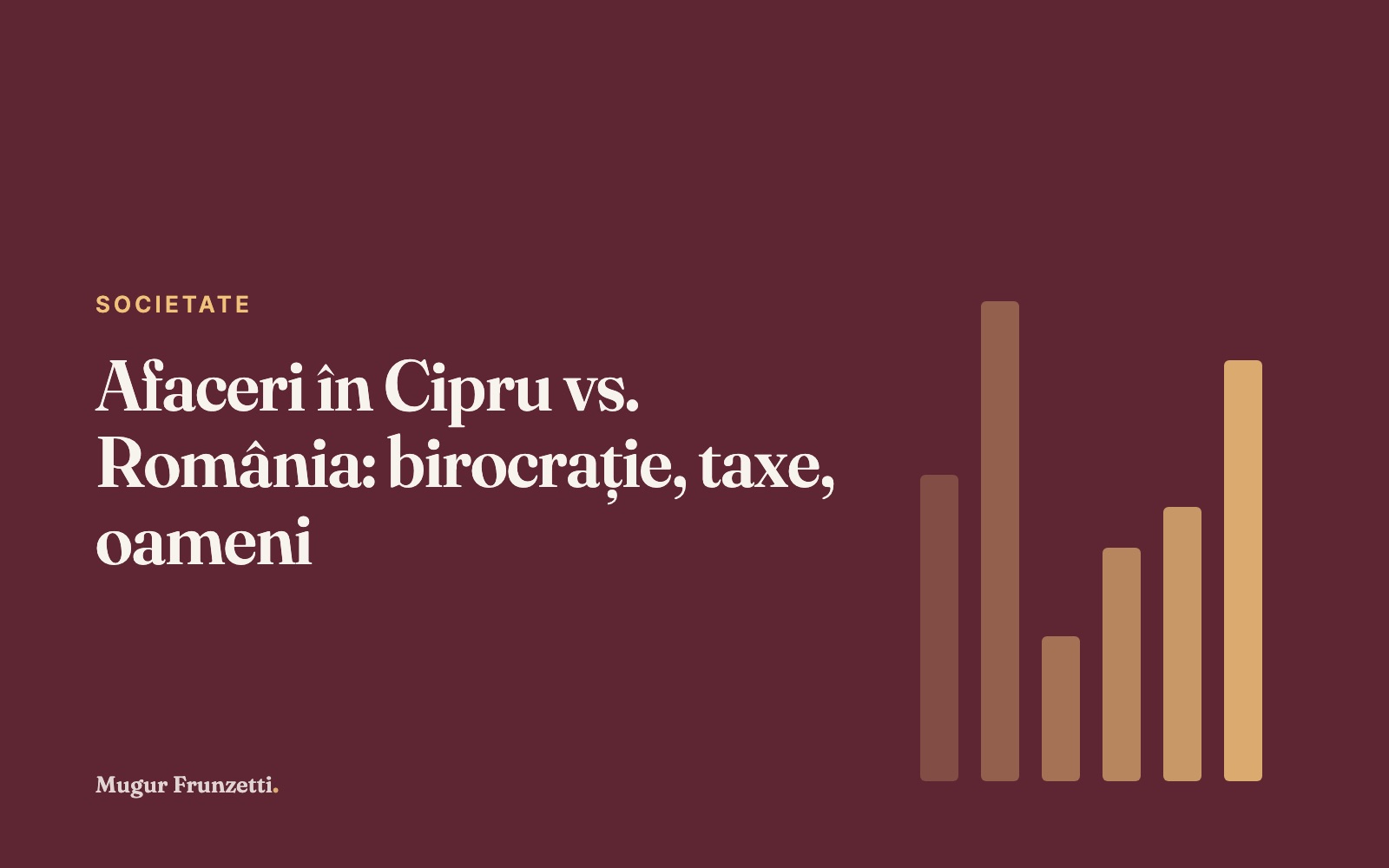 Afaceri în Cipru vs. România: birocrație, taxe, oameni