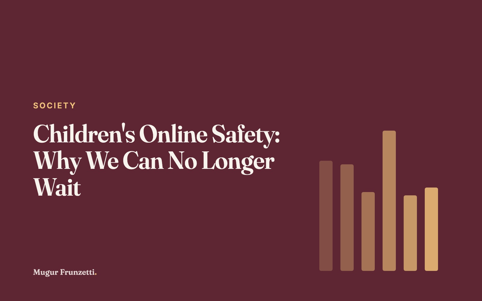 Children’s Online Safety: Why We Can No Longer Wait