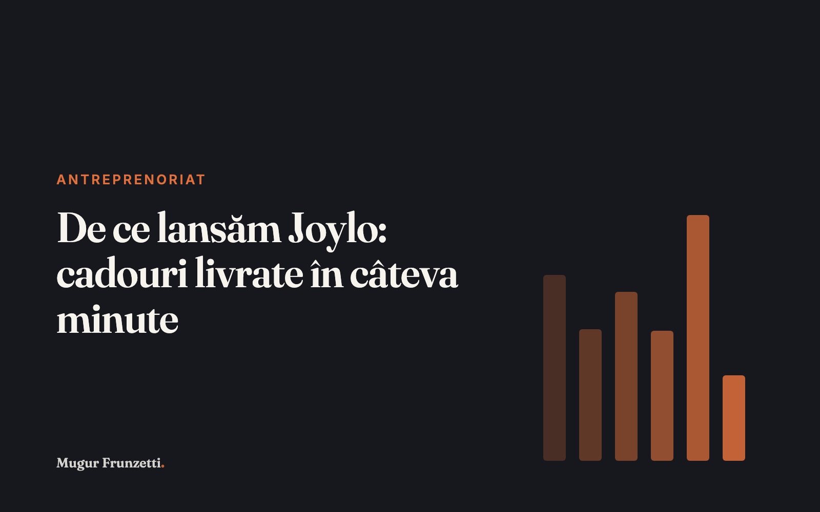 De ce lansăm Joylo: cadouri livrate în câteva minute