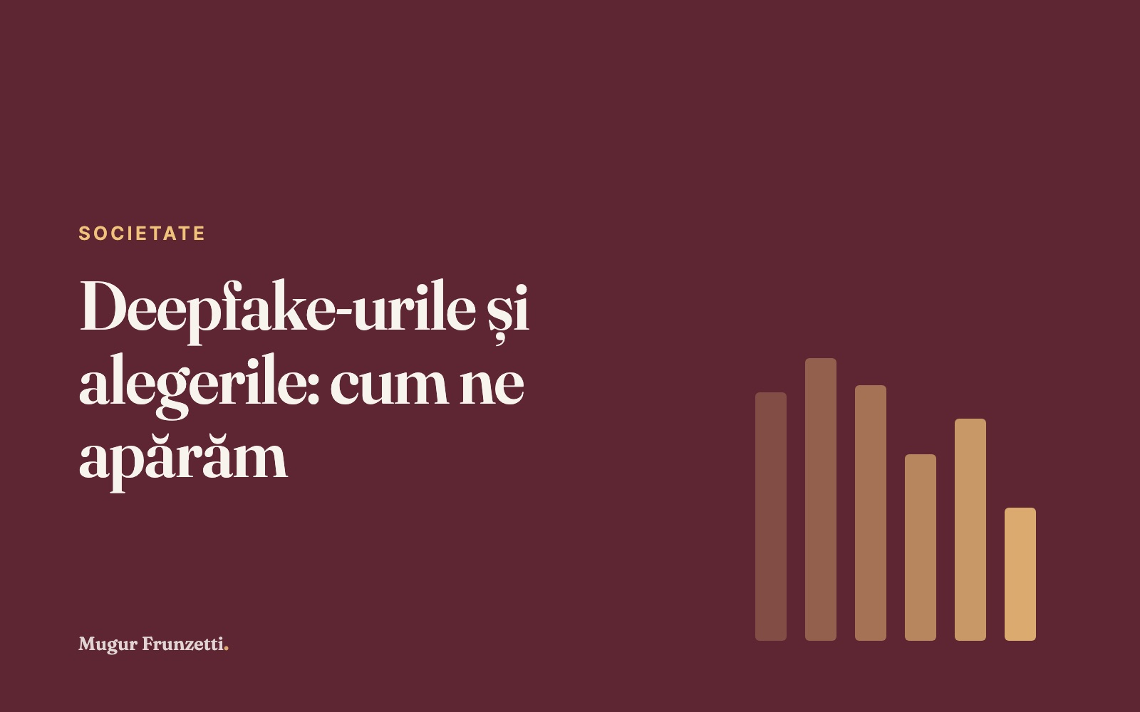 Deepfake-urile și alegerile: cum ne apărăm