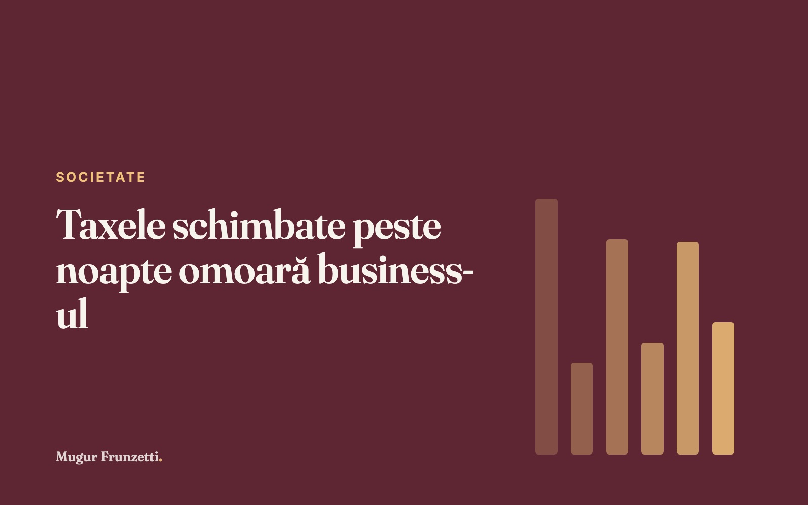 Taxele schimbate peste noapte omoară business-ul
