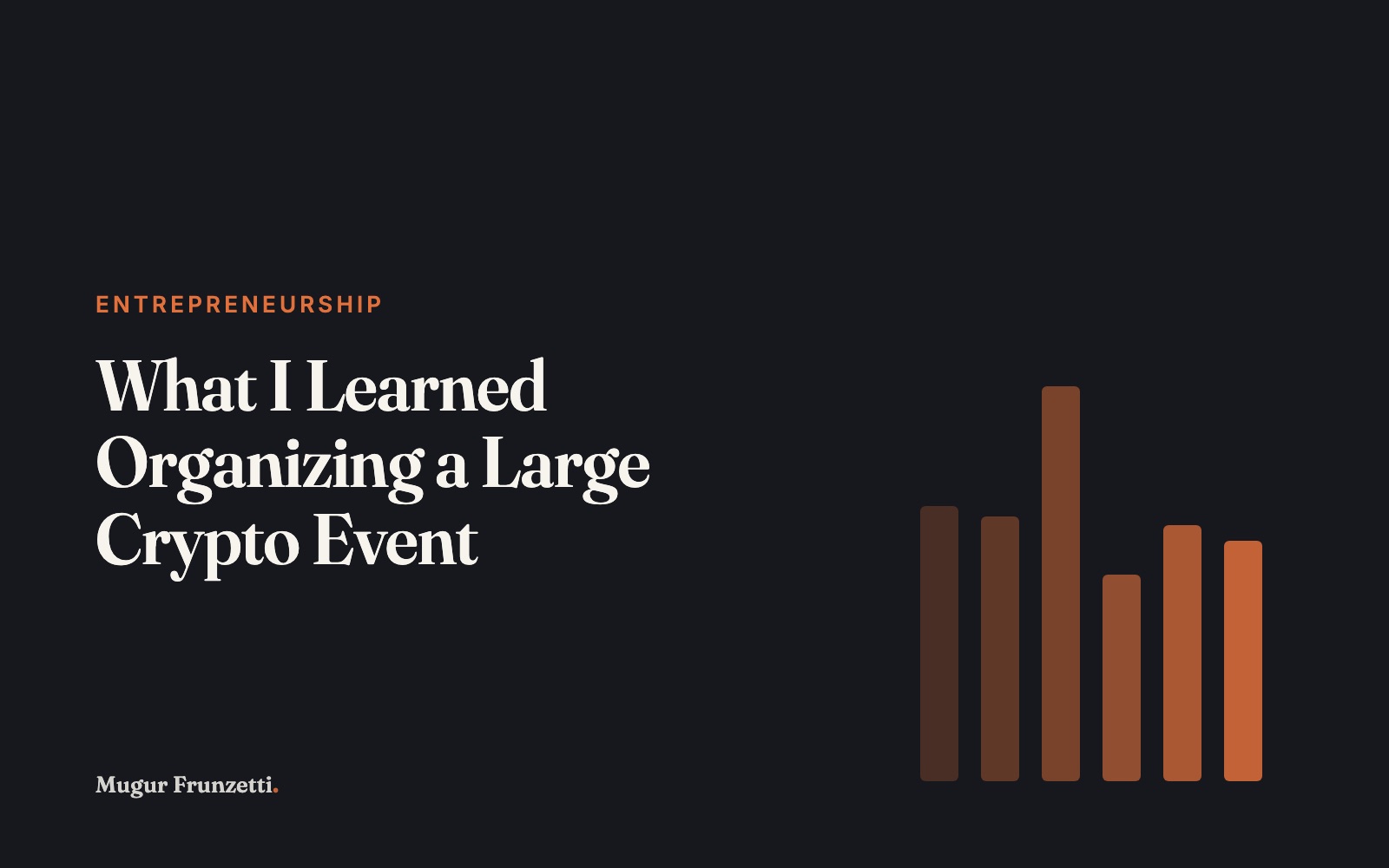What I Learned Organizing a Large Crypto Event